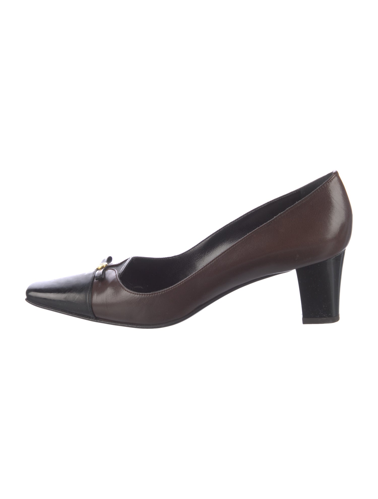 St. John Leather Bow Accents Pumps
