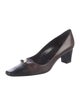 St. John Leather Bow Accents Pumps