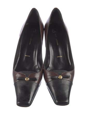 St. John Leather Bow Accents Pumps