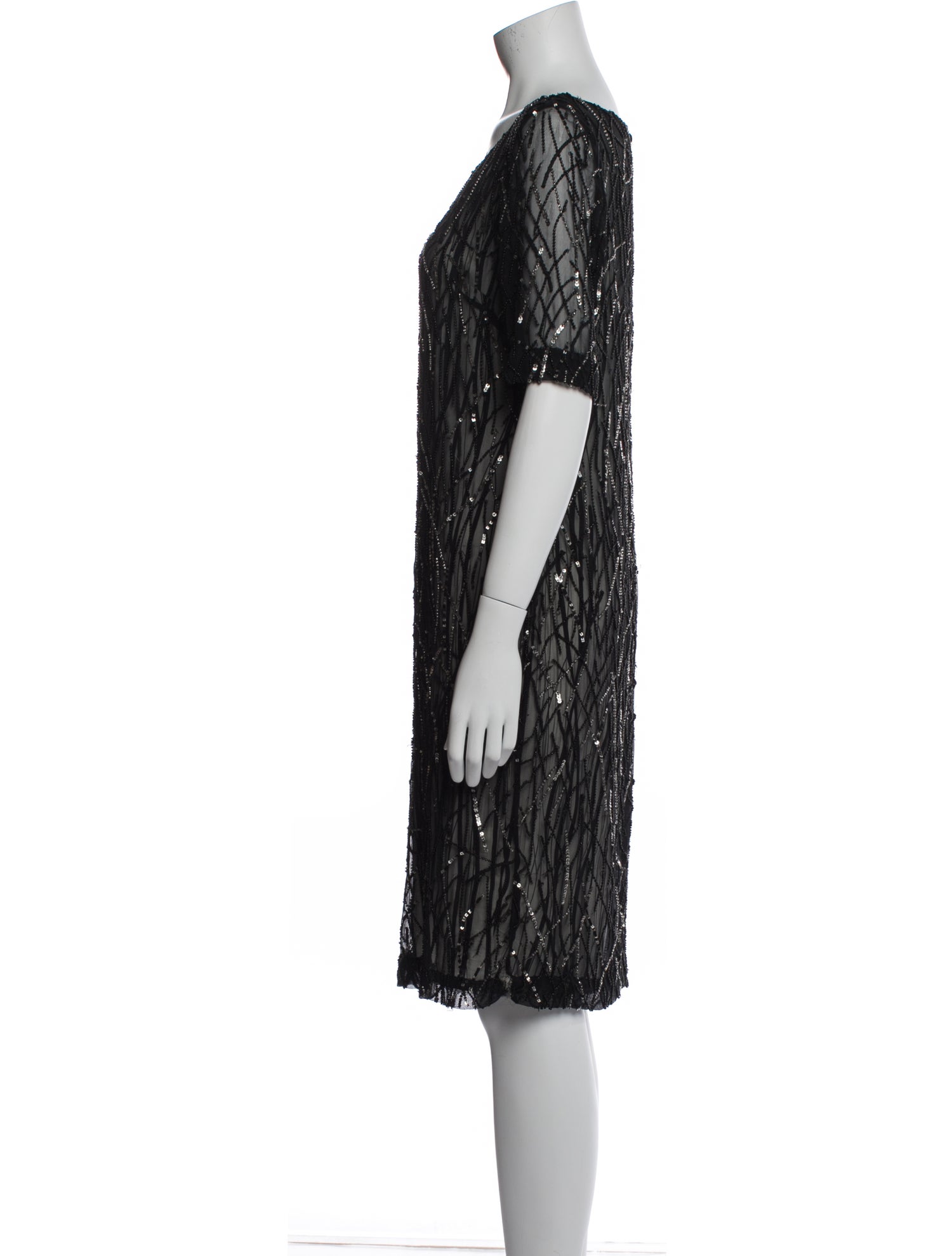 St. John Silk Knee-Length Dress