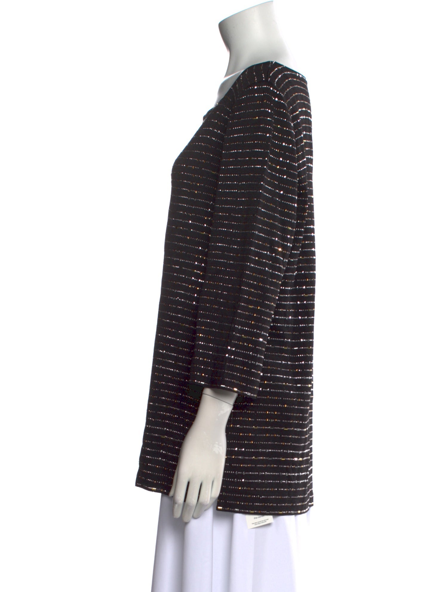 St. John Striped Square Neckline Tunic w/ Tags