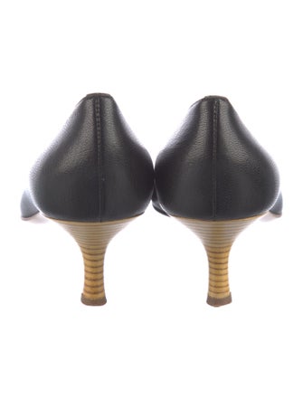 St. John Leather Chain-Link Accents Pumps