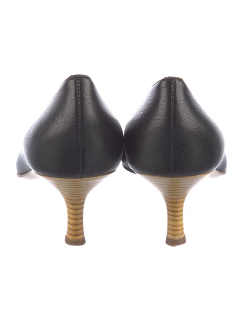 St. John Leather Chain-Link Accents Pumps