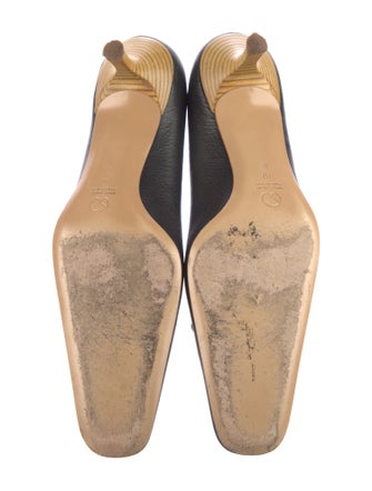 St. John Leather Chain-Link Accents Pumps