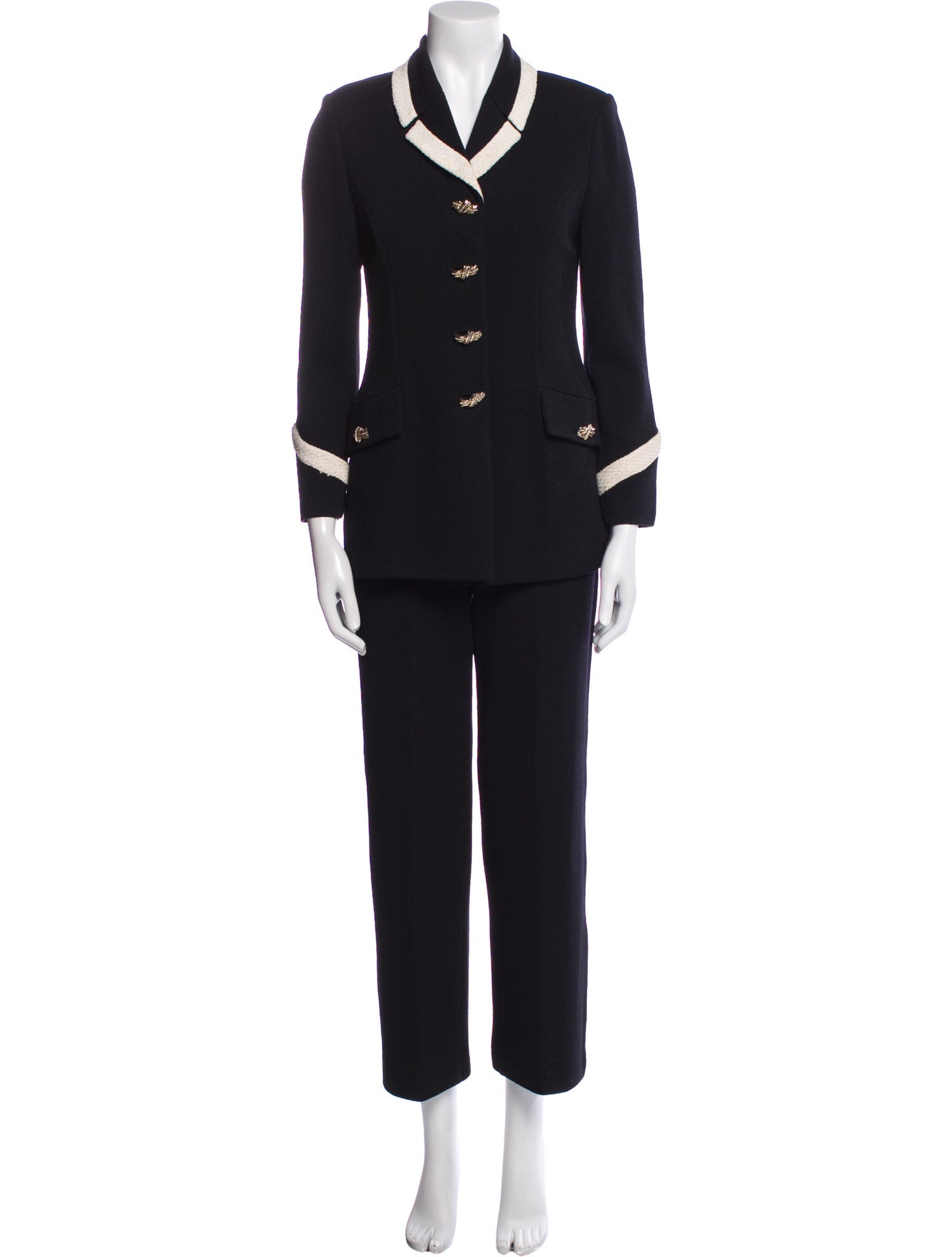 St. John Collection Wool Pant Set