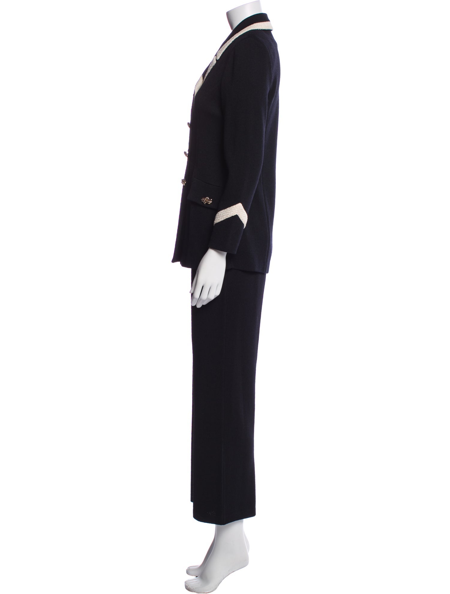 St. John Collection Wool Pant Set