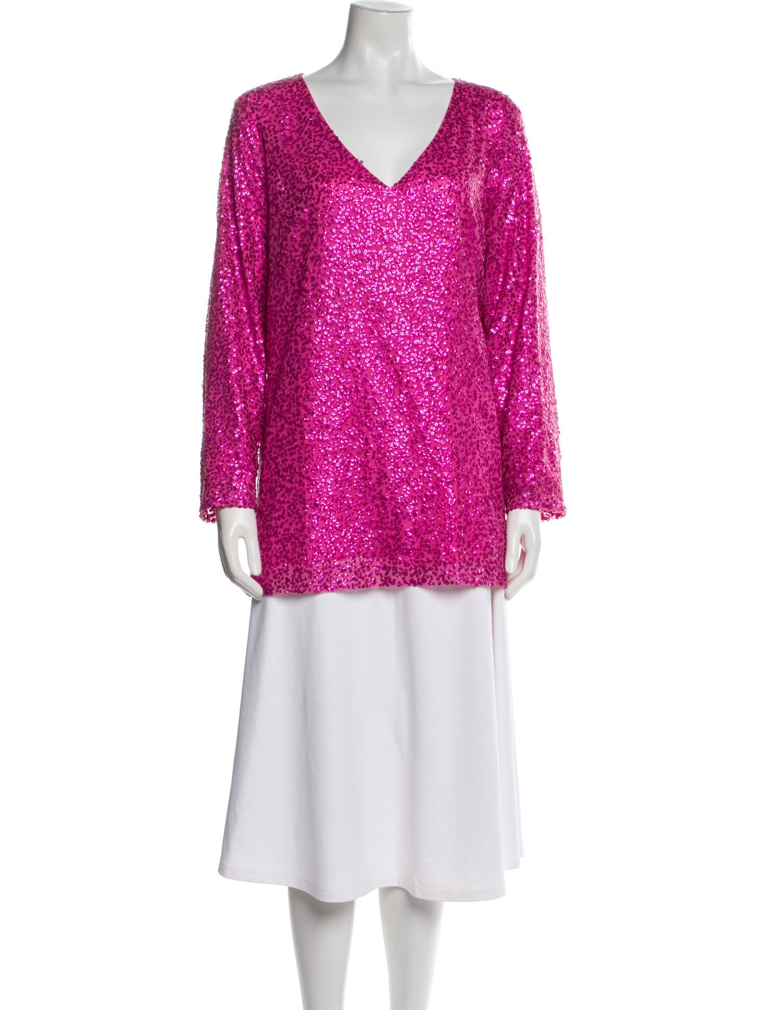 St. John Printed V-Neck Tunic