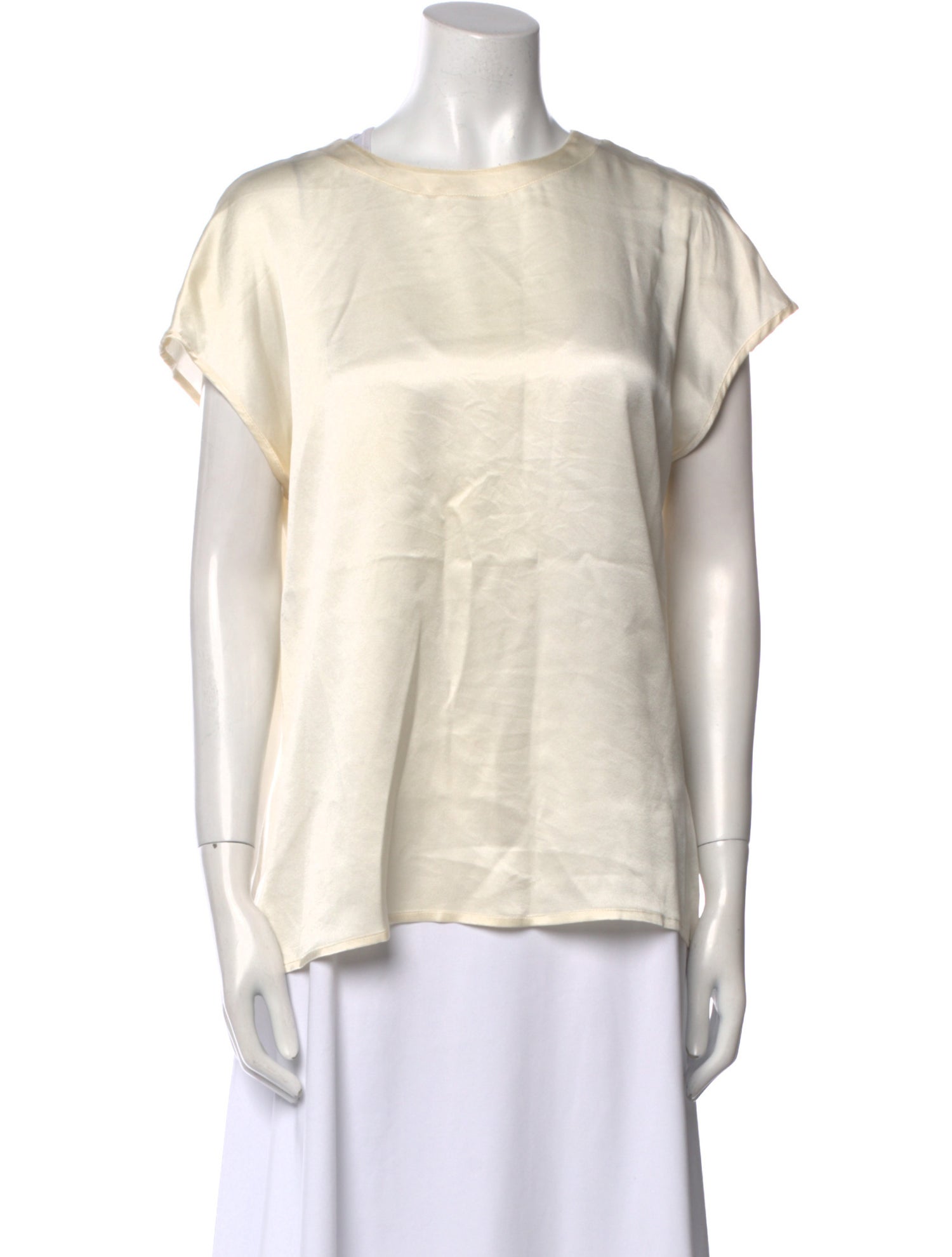 St. John Silk Crew Neck Blouse