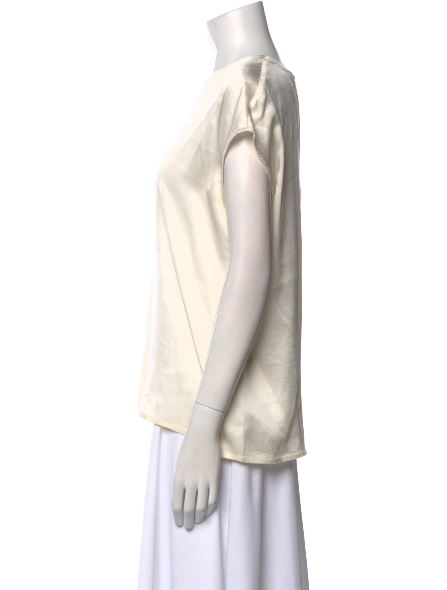 St. John Silk Crew Neck Blouse