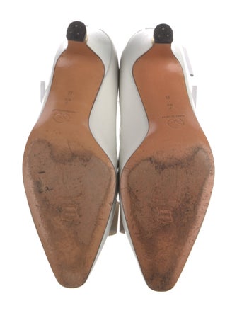 St. John Leather Bow Accents Pumps