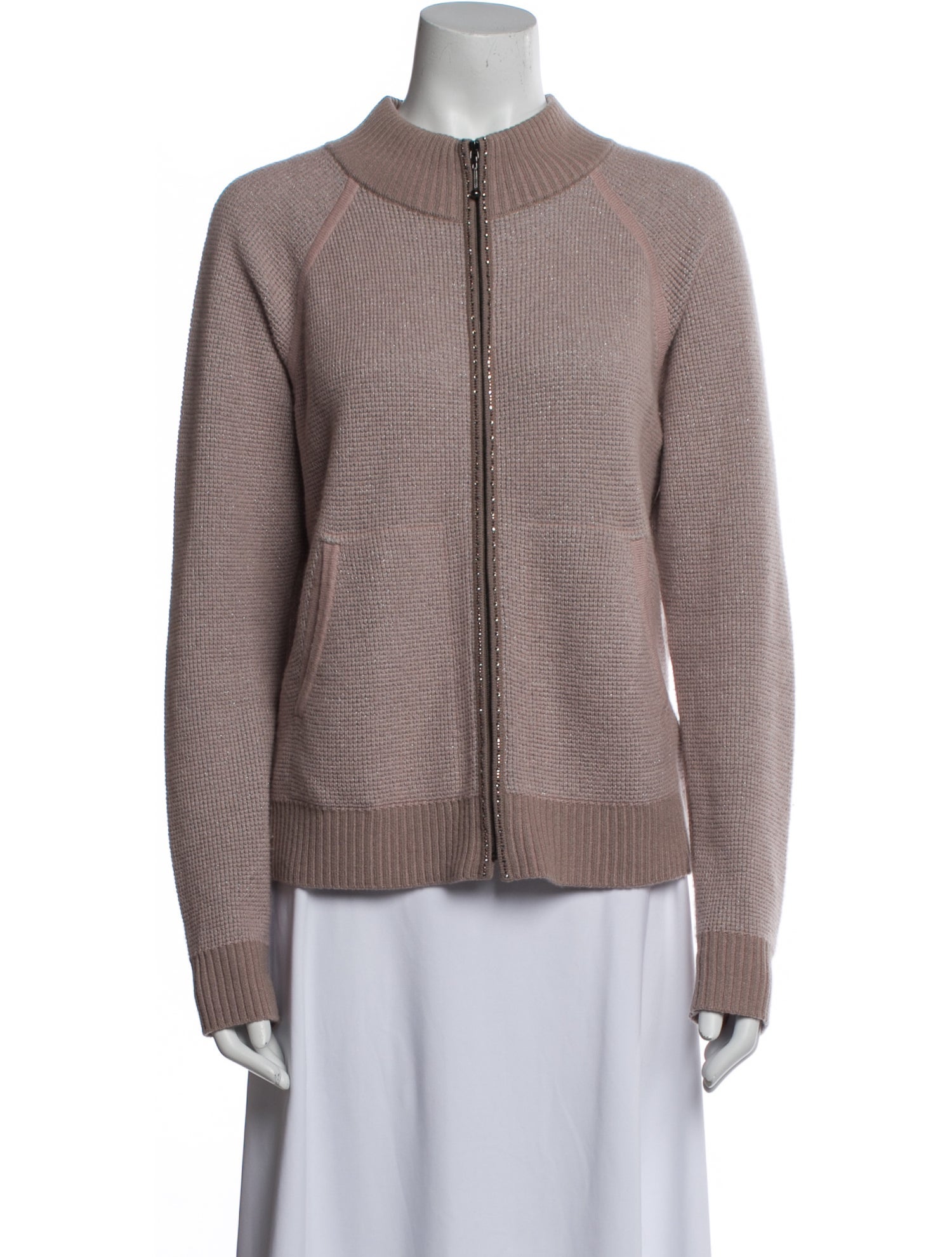 St. John Cashmere Mock Neck Sweater