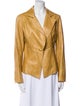 St. John Lamb Leather Blazer