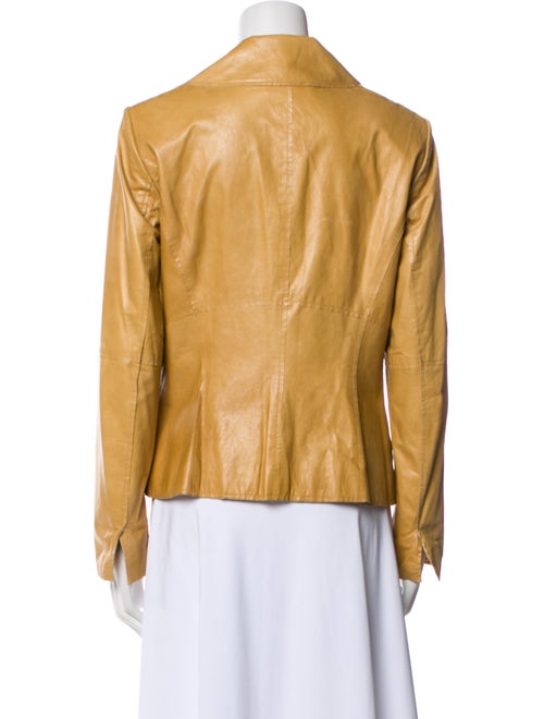 St. John Lamb Leather Blazer