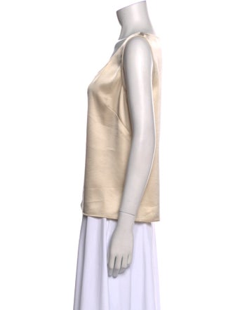 St. John Scoop Neck Sleeveless Top