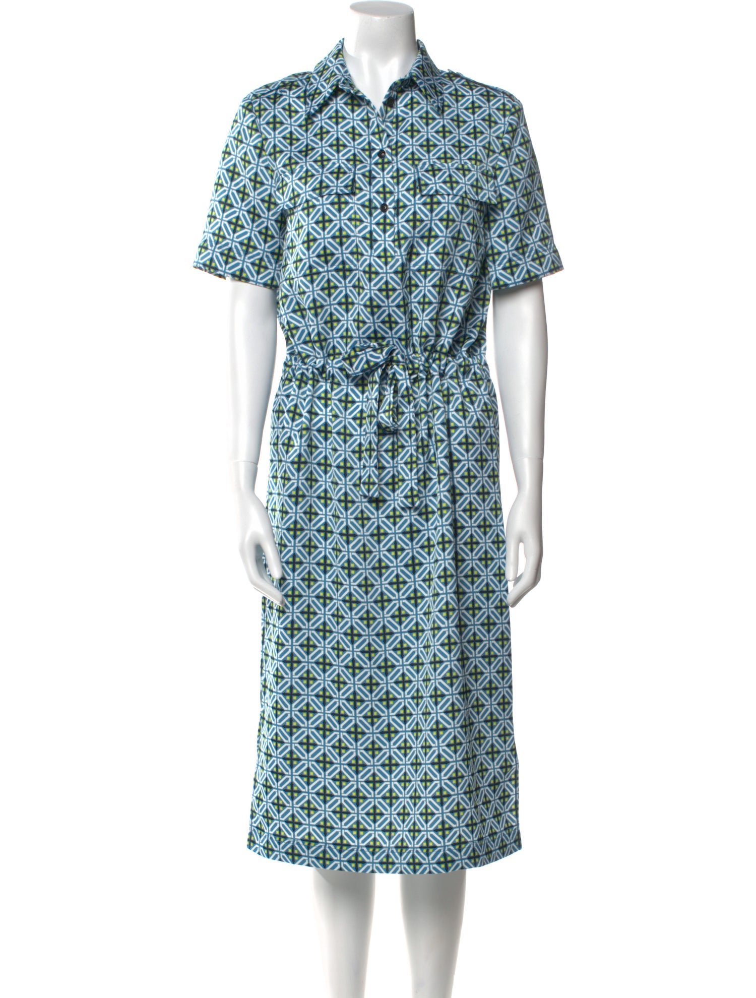 St. John Printed Midi Length Dress w/ Tags