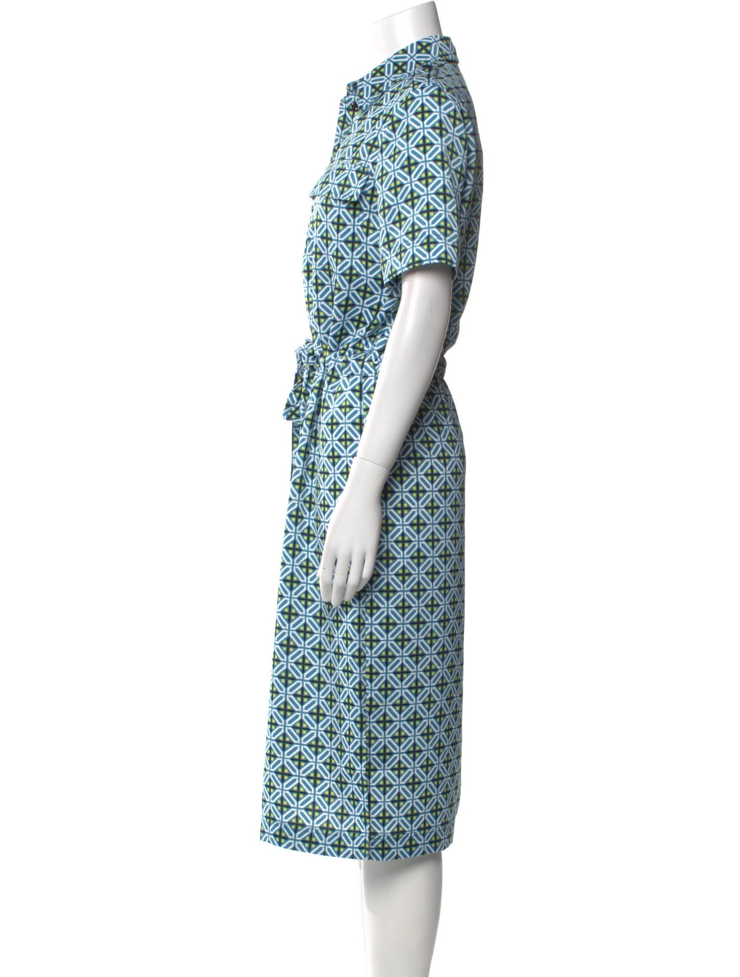 St. John Printed Midi Length Dress w/ Tags