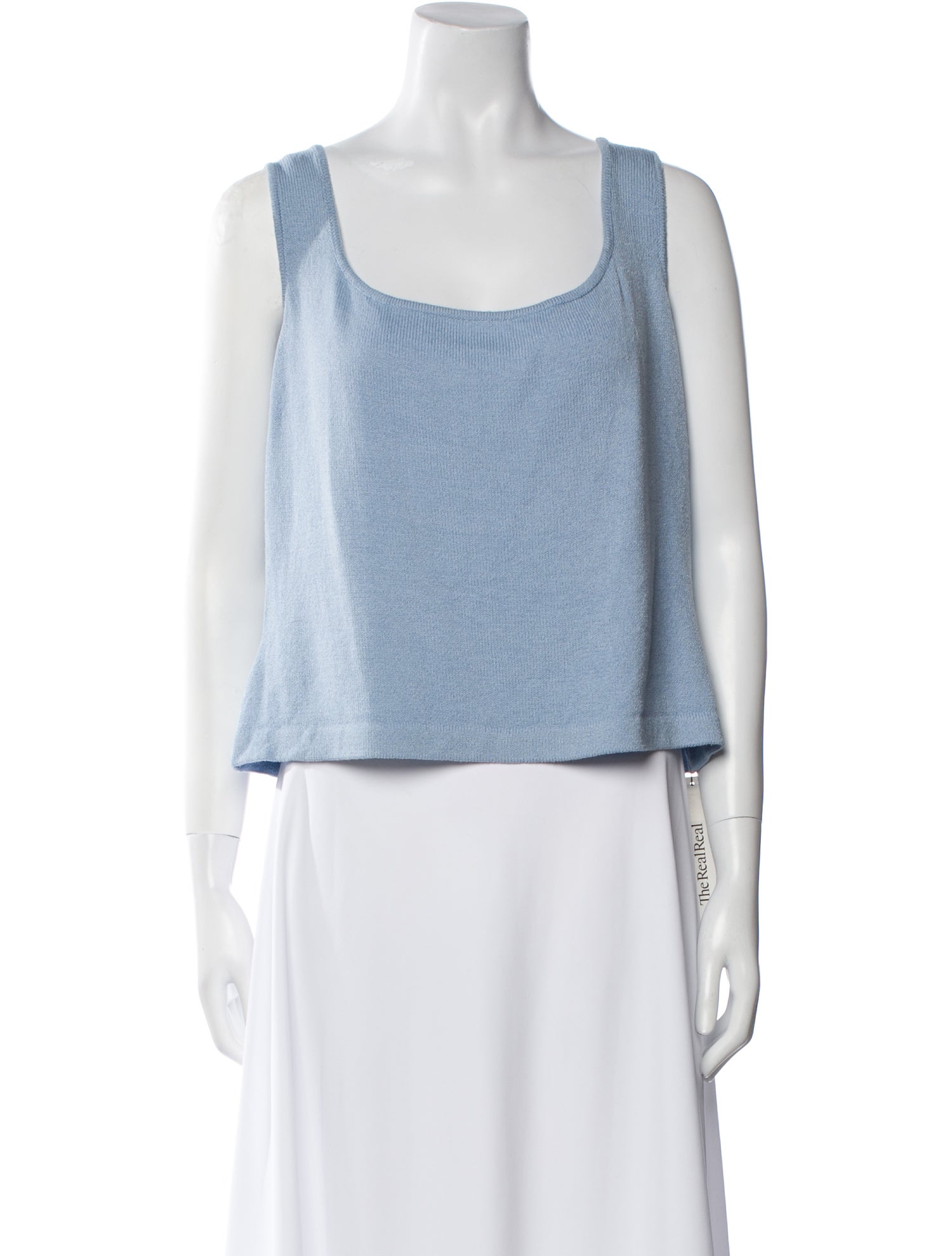 St. John Scoop Neck Sleeveless Top