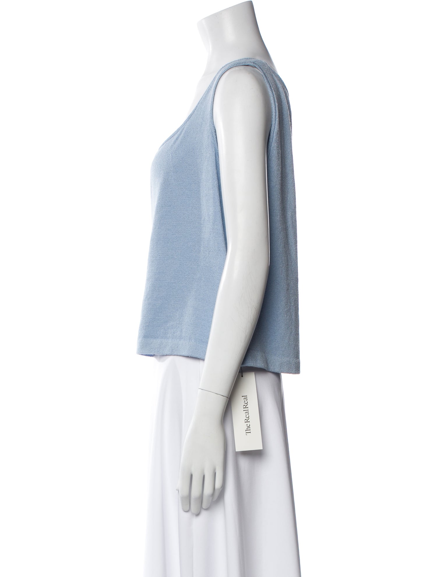 St. John Scoop Neck Sleeveless Top