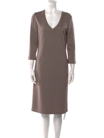 St. John Wool Midi Length Dress
