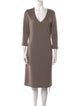 St. John Wool Midi Length Dress