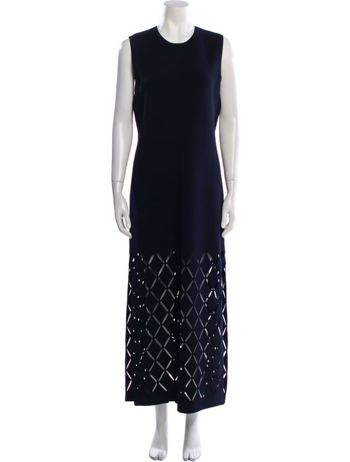 St. John Lace Pattern Cutout Accent Dress Set