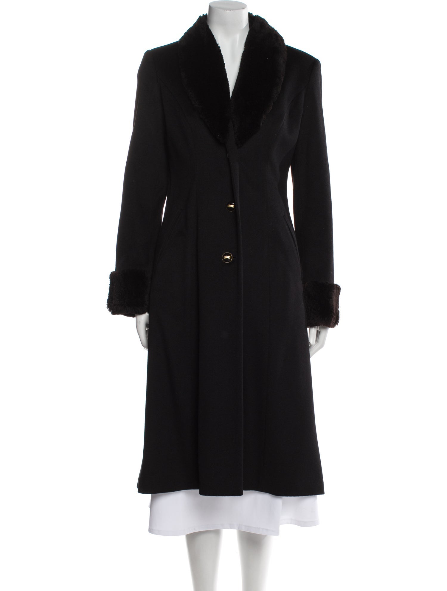 St. John Wool Fur Coat