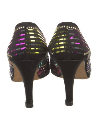 St. John Sequins Printed Slingback Pumps