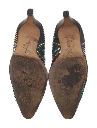 St. John Sequins Printed Slingback Pumps