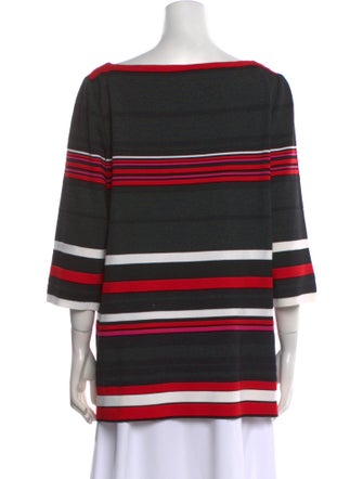 St. John Striped Bateau Neckline Tunic