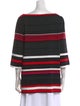 St. John Striped Bateau Neckline Tunic
