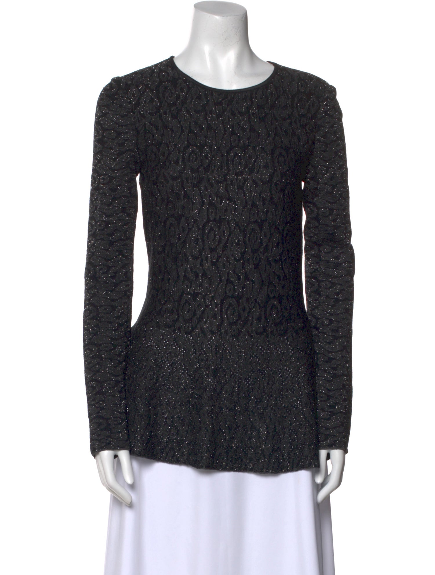 St. John Crew Neck Long Sleeve Top