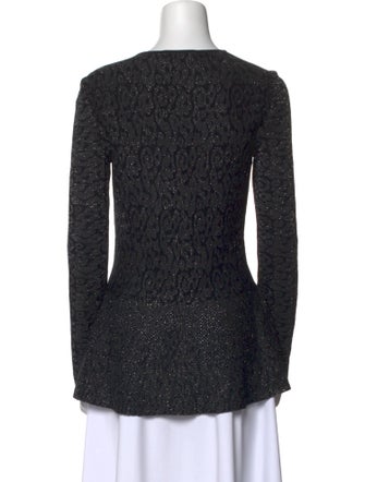 St. John Crew Neck Long Sleeve Top