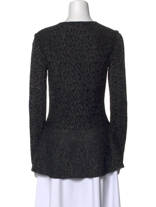 St. John Crew Neck Long Sleeve Top