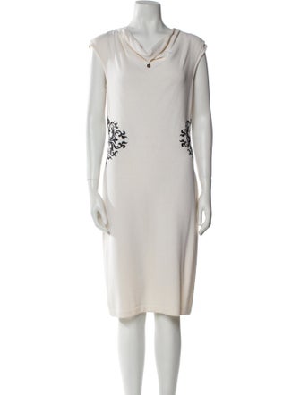 St. John Wool Midi Length Dress