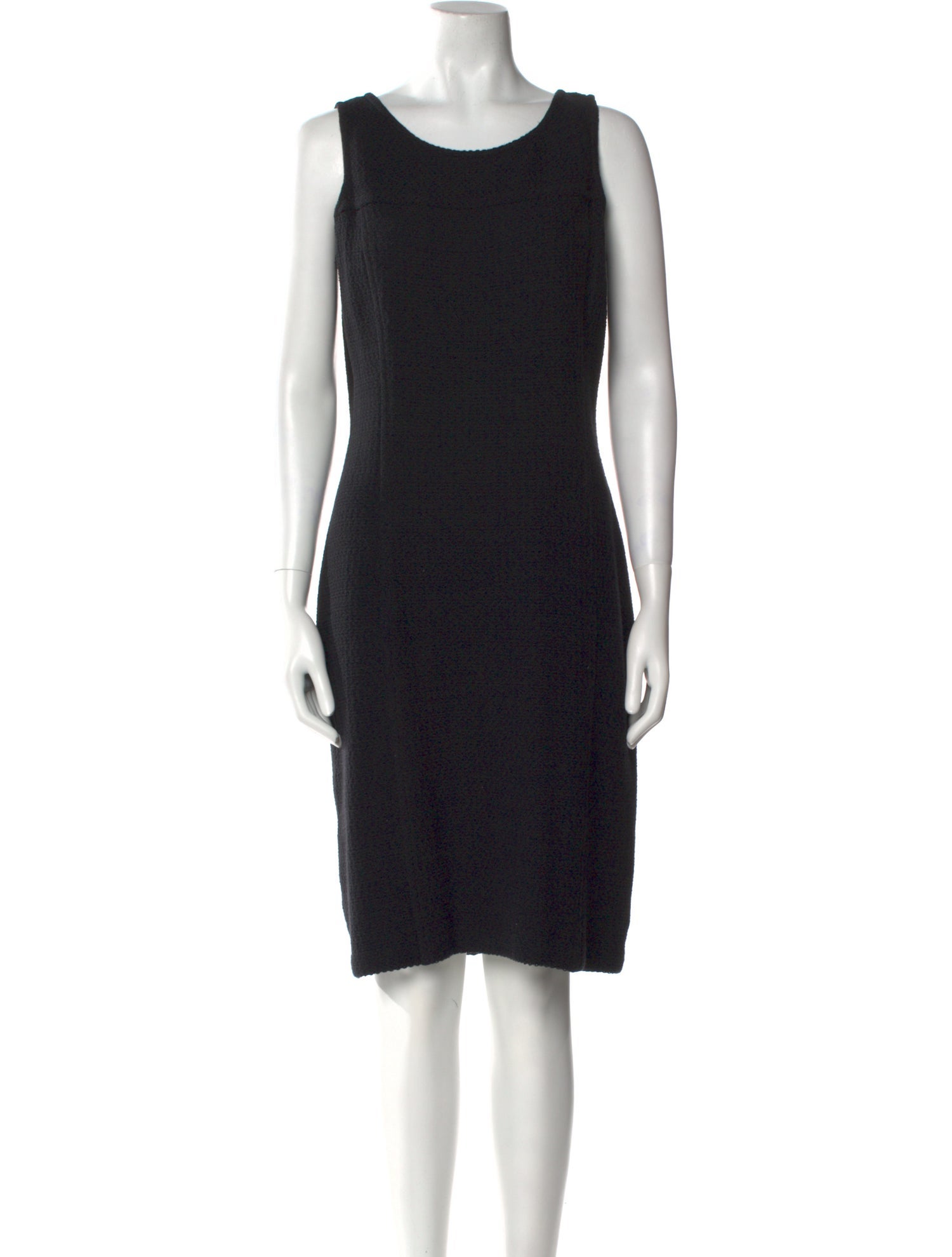 St. John Scoop Neck Knee-Length Dress