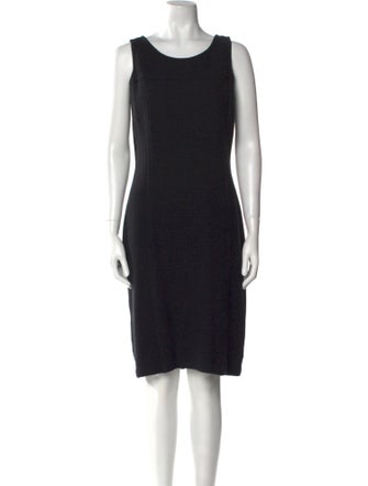 St. John Scoop Neck Knee-Length Dress
