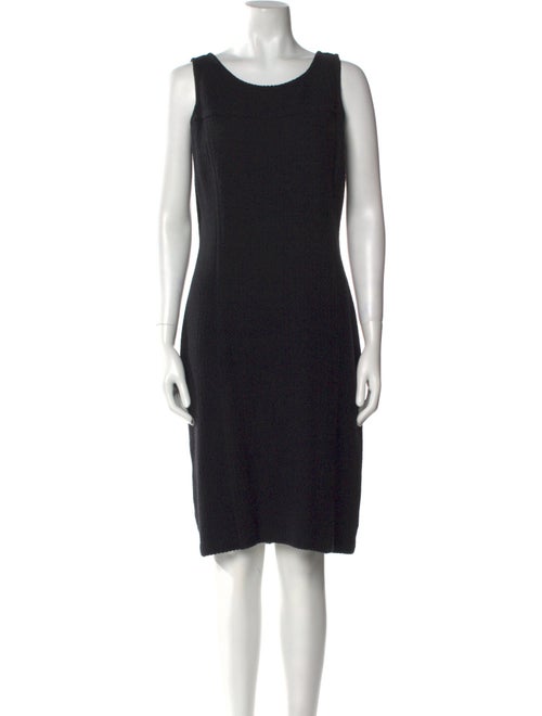 St. John Scoop Neck Knee-Length Dress