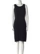 St. John Scoop Neck Knee-Length Dress