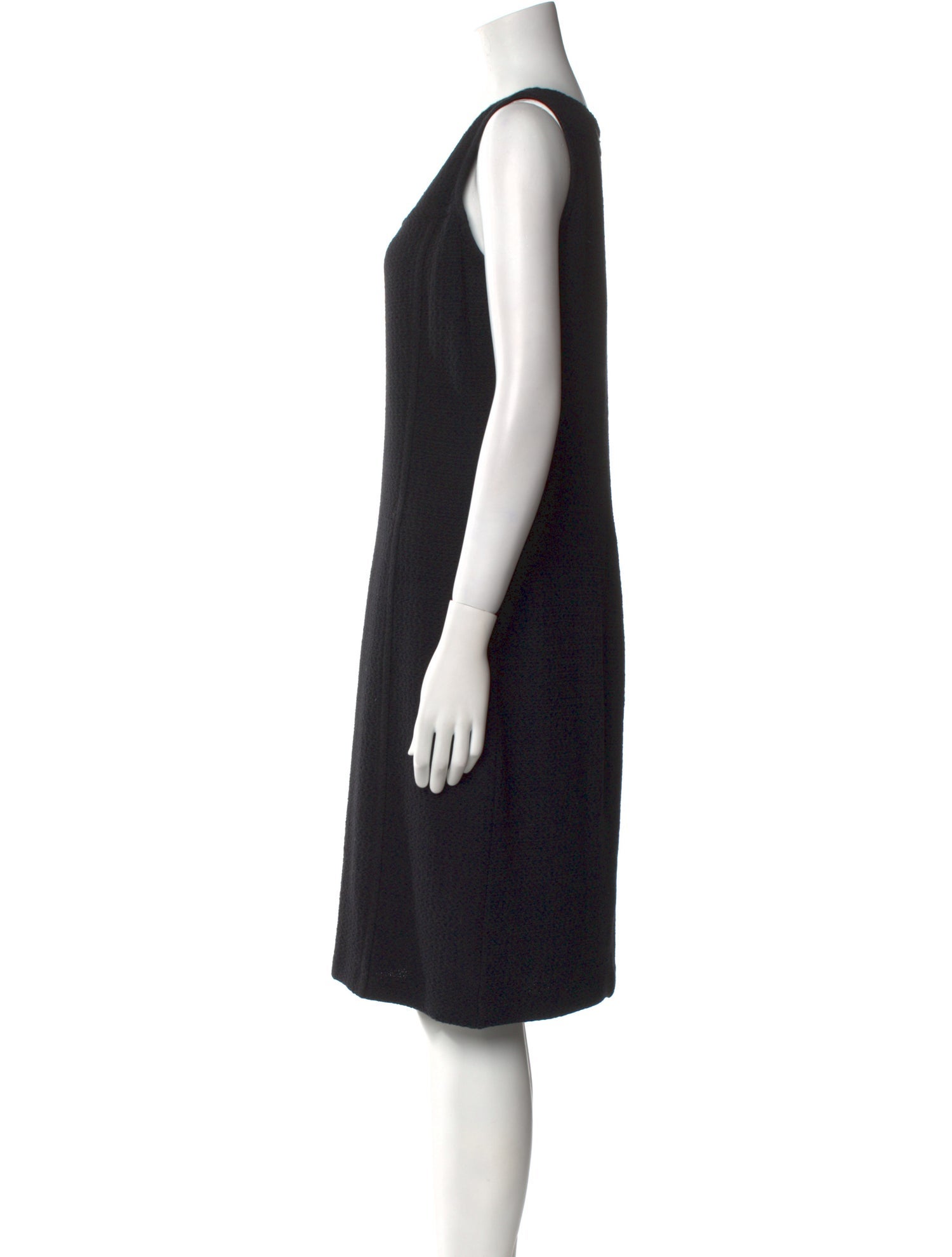 St. John Scoop Neck Knee-Length Dress