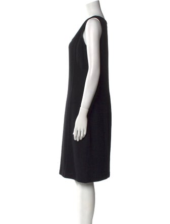 St. John Scoop Neck Knee-Length Dress