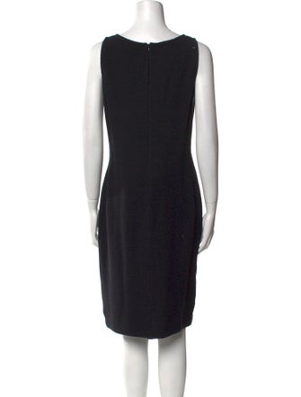 St. John Scoop Neck Knee-Length Dress