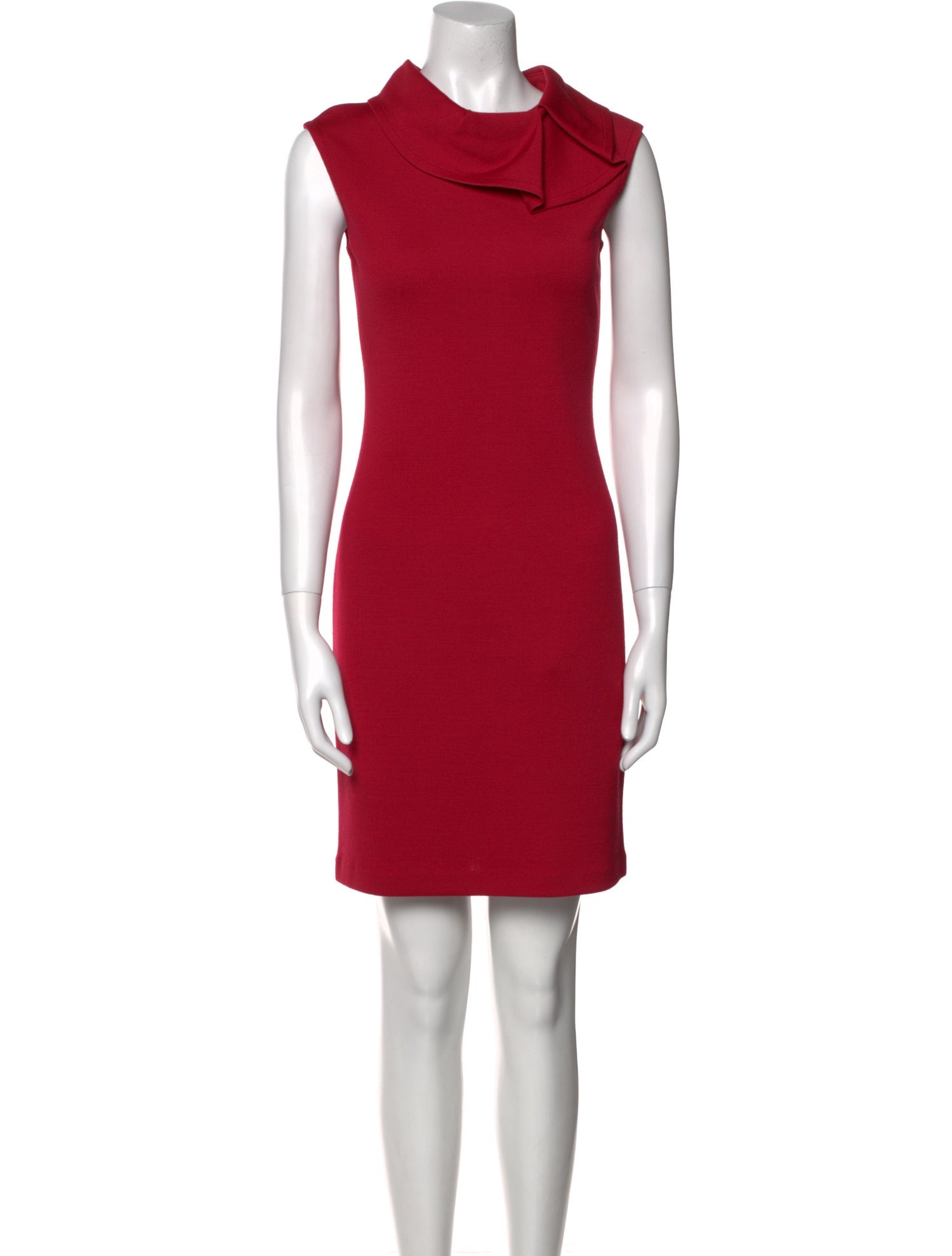 St. John Cowl Neck Mini Dress