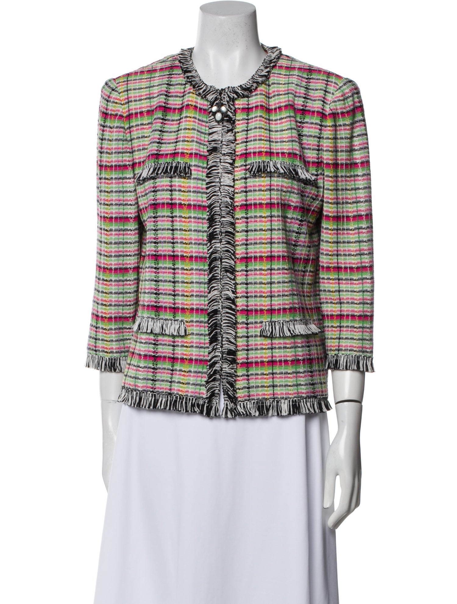 St. John Tweed Pattern Evening Jacket