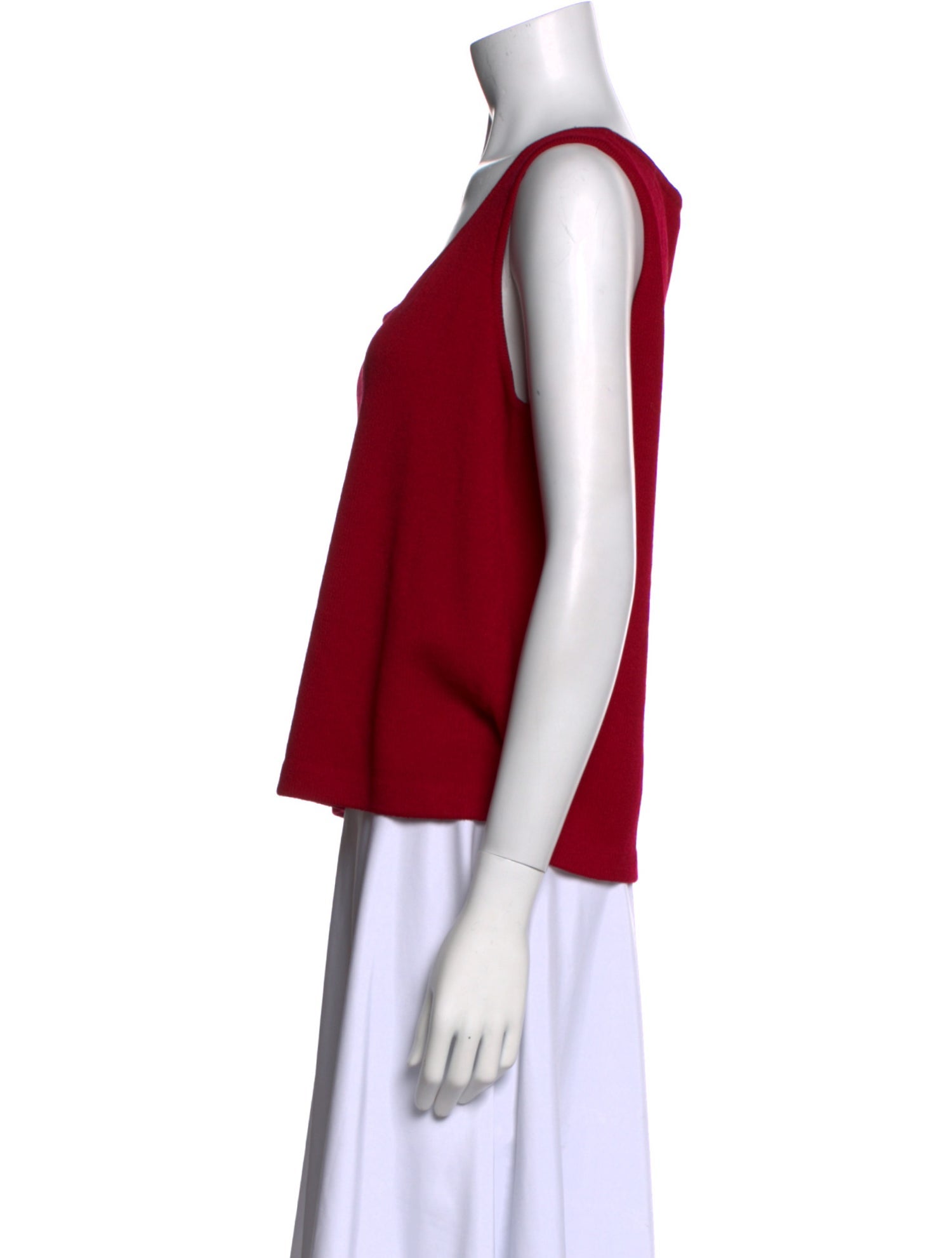 St. John Wool Scoop Neck Top
