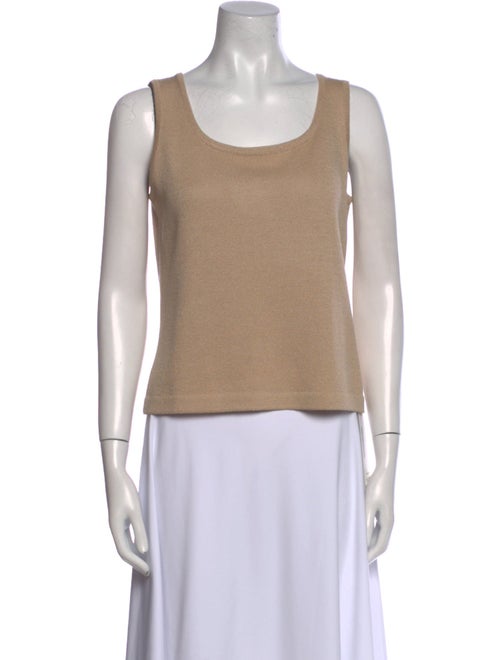 St. John Scoop Neck Sleeveless Top