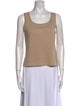 St. John Scoop Neck Sleeveless Top