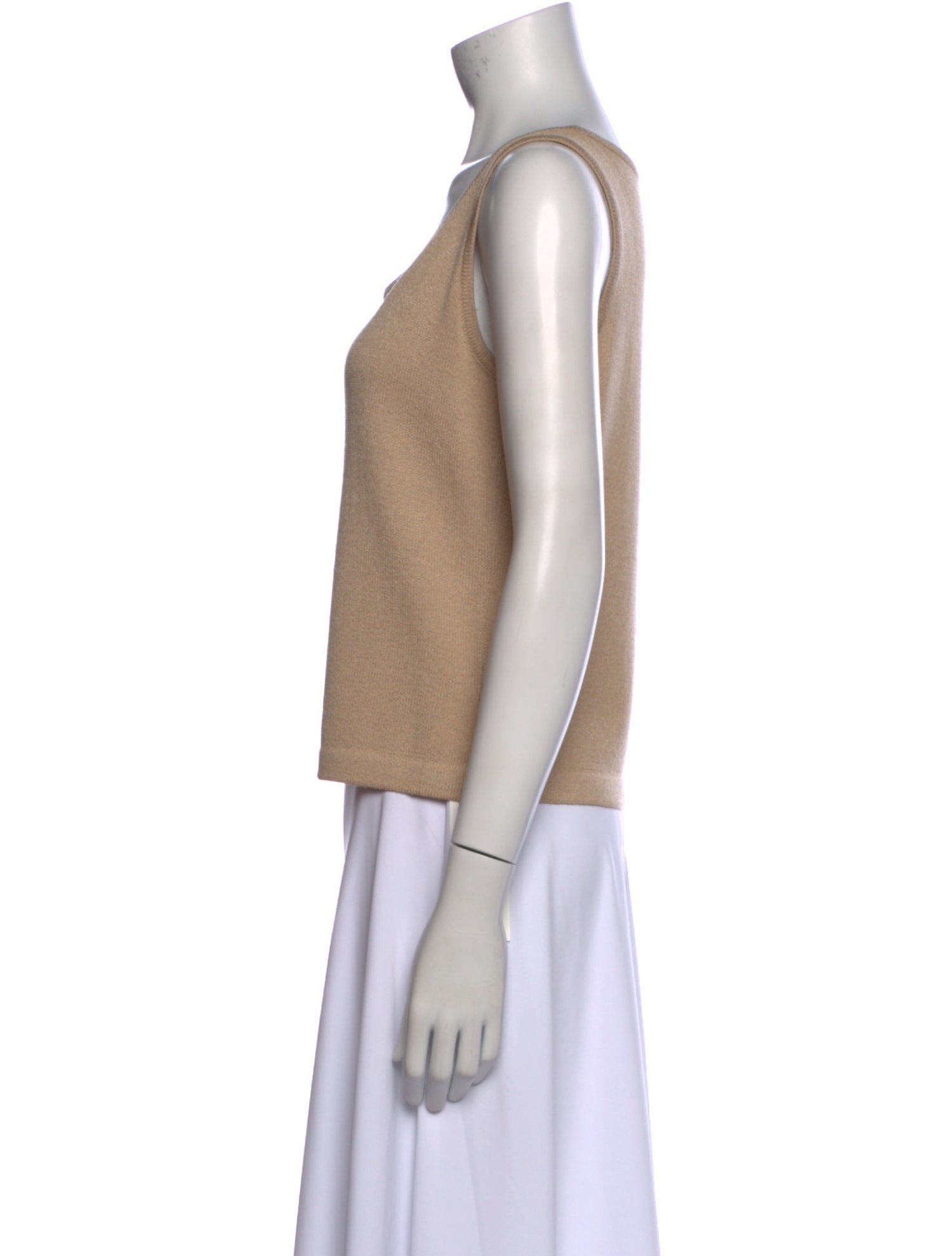 St. John Scoop Neck Sleeveless Top