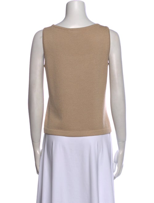 St. John Scoop Neck Sleeveless Top