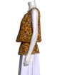 St. John Silk Animal Print Top