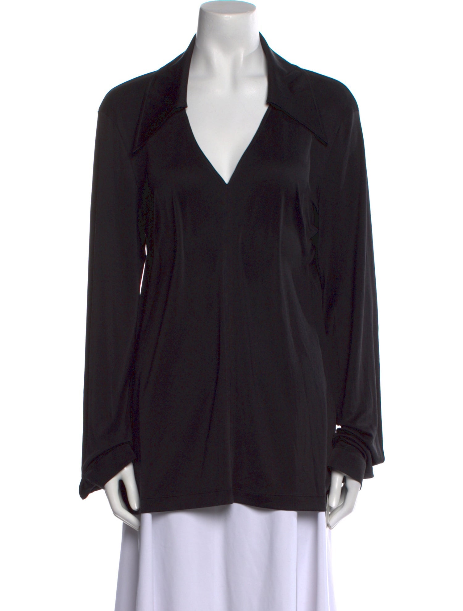 St. John Silk V-Neck Blouse